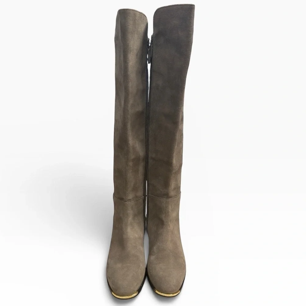 Cole Haan Grand Ambition Huntington OTK Suede Boots Walnut US 7.5 Stretch